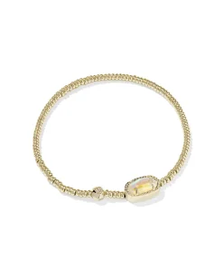 Grayson Gold Stretch Bracelet in Dichroic Glass