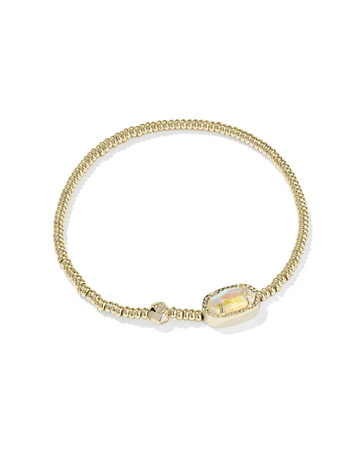 Grayson Gold Stretch Bracelet in Dichroic Glass