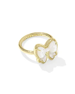 Haley Bow Gold Band Ring