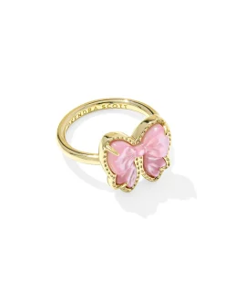 Haley Bow Gold Band Ring