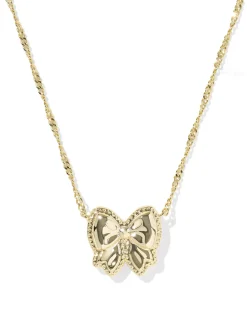 Haley Bow Gold Short Pendant Necklace