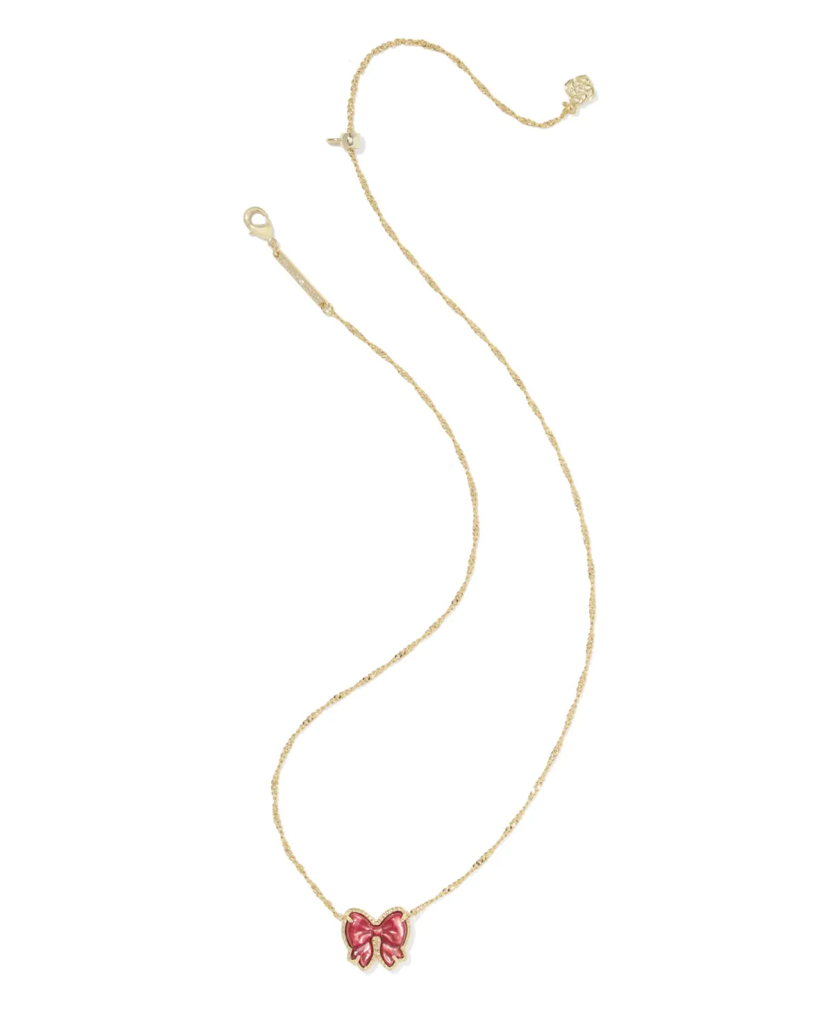 Haley Bow Gold Short Pendant Necklace