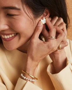 Haley Bow Gold Stud Earrings
