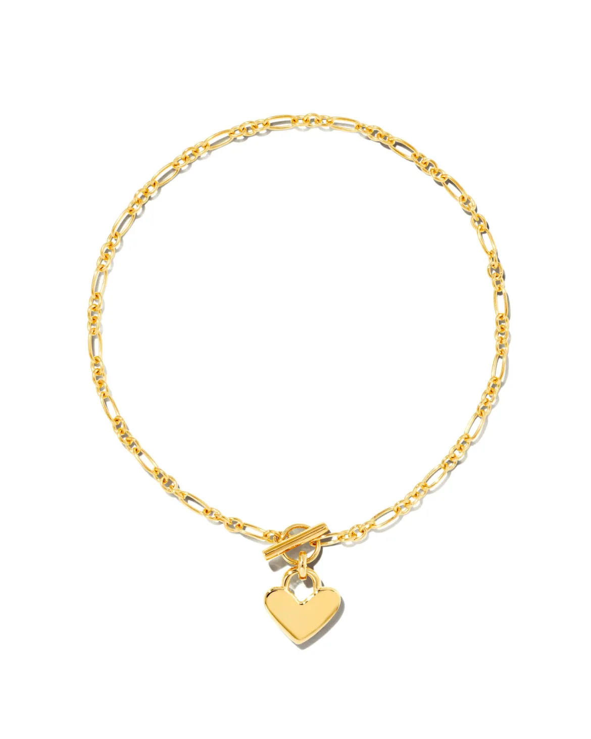 Heart Padlock Chain Bracelet in 18k Gold Vermeil