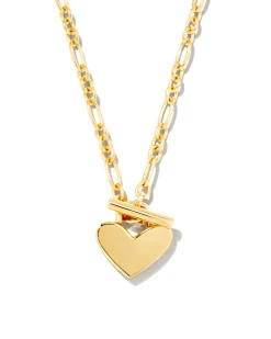 Heart Padlock Pendant Necklace in 18k Gold Vermeil