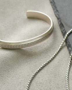Hicks Cuff Bracelet in Oxidized Sterling Silver