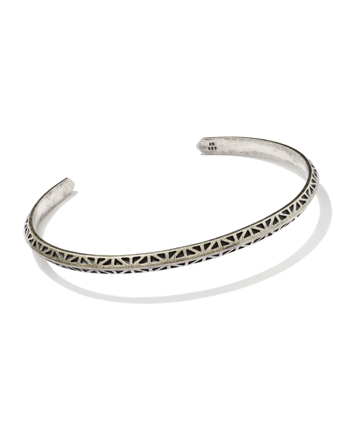 Hicks Thin Cuff Bracelet in Oxidized Sterling Silver