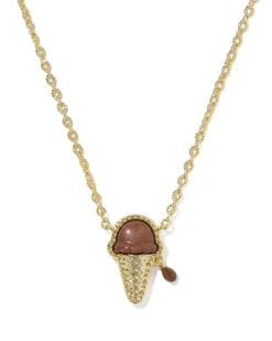Ice Cream Gold Short Pendant Necklace