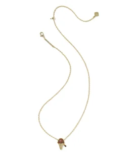 Ice Cream Gold Short Pendant Necklace