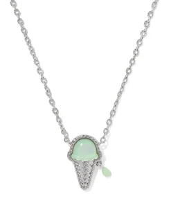 Ice Cream Silver Short Pendant Necklace