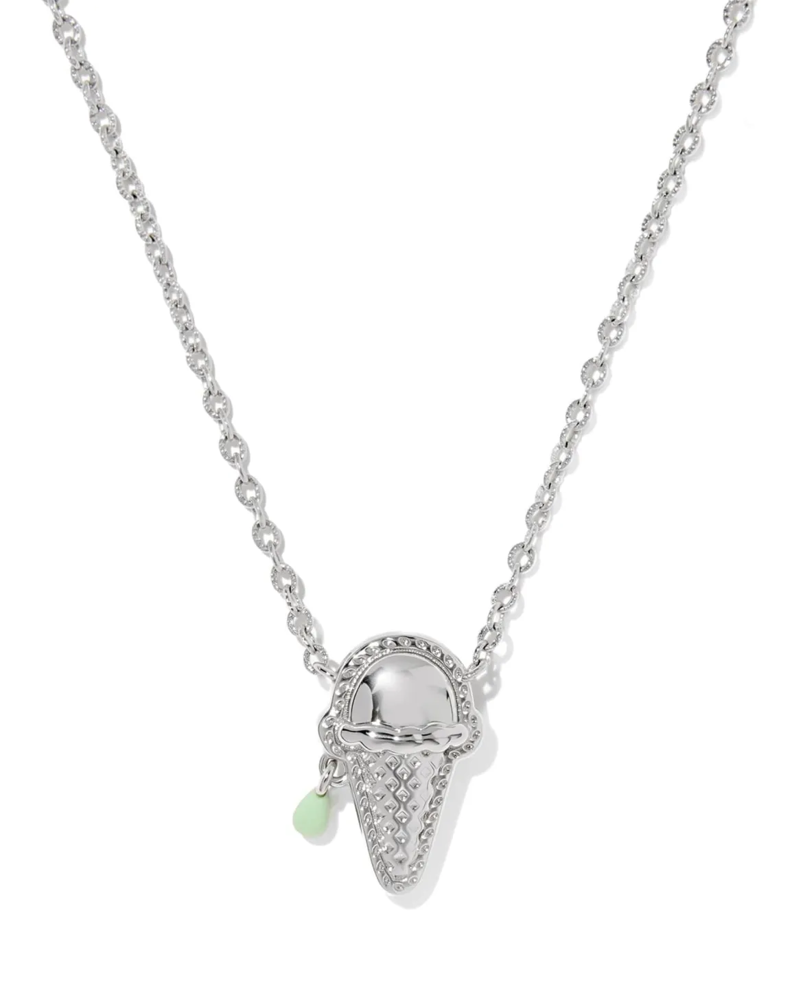 Ice Cream Silver Short Pendant Necklace