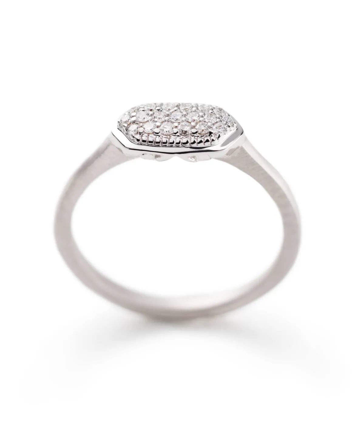 Isa Ring in Pave Diamond and 14k White Gold