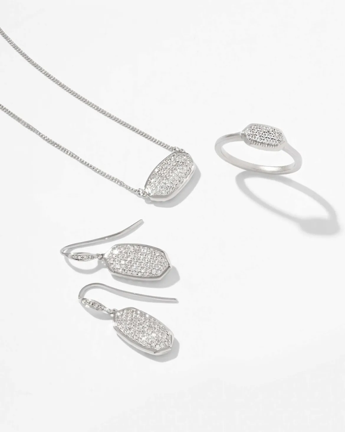 Isa Ring in Pave Diamond and 14k White Gold