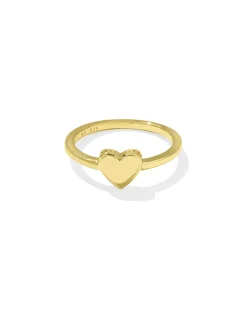 Jasmine Heart Band Ring in 18k Gold Vermeil