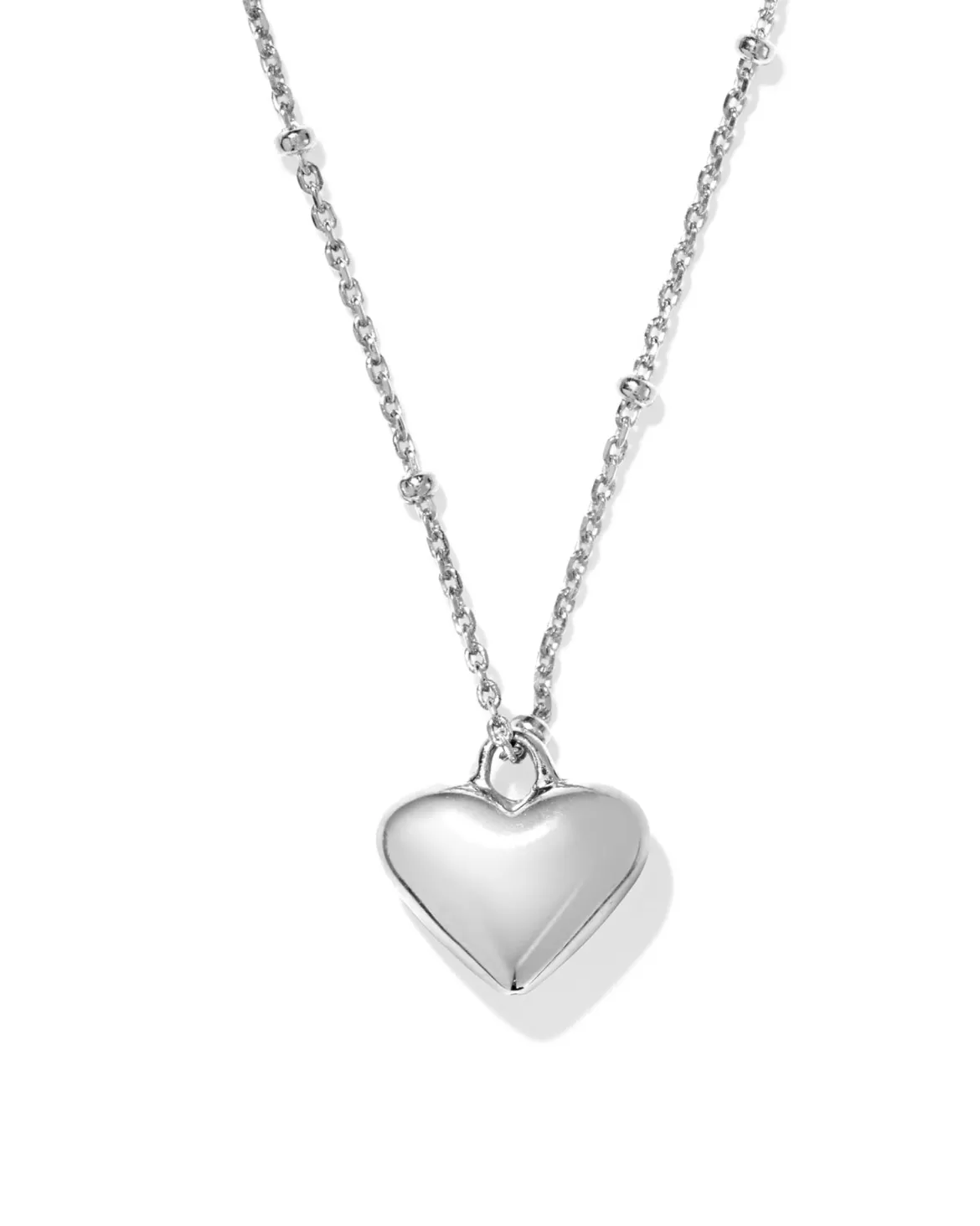 Jasmine Heart Pendant Necklace in Sterling Silver