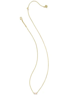 Juliette Gold Pendant Necklace in Rose Quartz