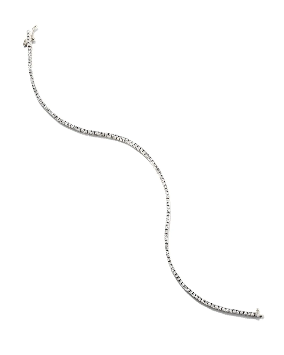 14k White Gold Tennis Bracelet in White Diamond