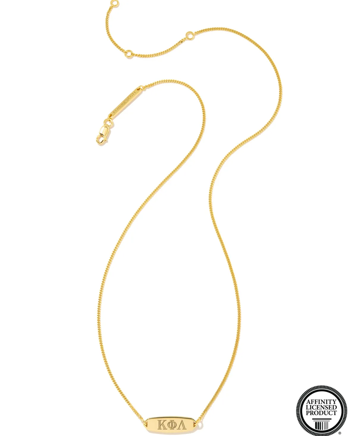 Kappa Phi Lambda Pendant Necklace in 18k Gold Vermeil