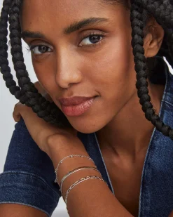 Kassie Set of 3 Chain Bracelets in Silver