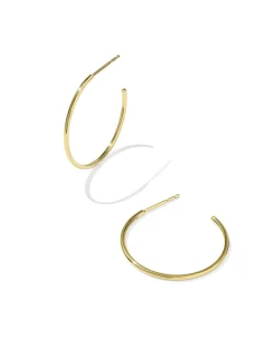 Keeley 25mm Small Hoop Earrings in 18k Gold Vermeil