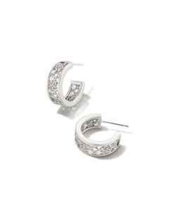 Kelly Huggie Earrings in Silver