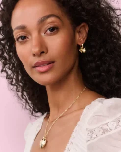 Kendra Scott x LoveShackFancy Bow Gold Convertible Huggie Earrings