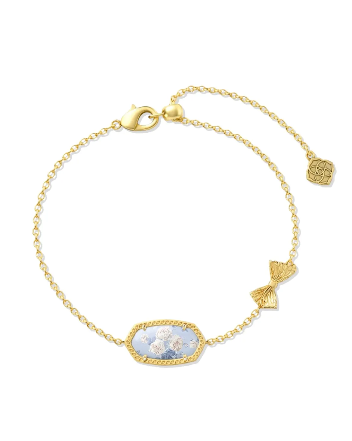 Kendra Scott x LoveShackFancy Bow Gold Elaina Delicate Chain Bracelet