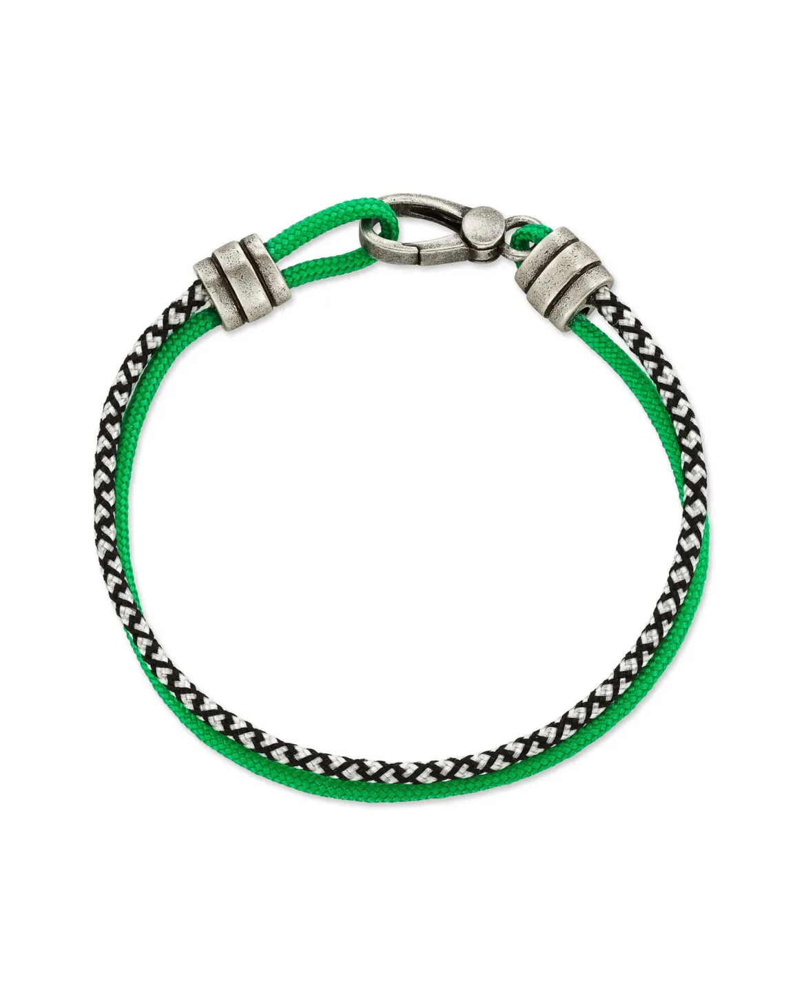 Kenneth Oxidized Sterling Silver Corded Bracelet in Verde Mix