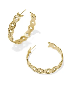 Keziah Hoop Earrings in Vintage Gold