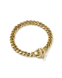 Keziah Vintage Gold Link and Chain Bracelet