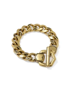 Keziah Vintage Gold Statement Link and Chain Bracelet