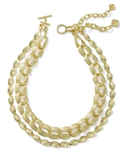 Kira Gold Chain Multi Strand Necklace