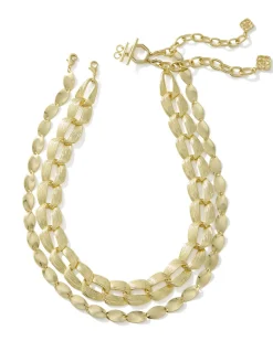 Kira Gold Chain Multi Strand Necklace