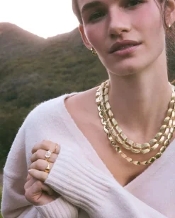 Kira Gold Chain Multi Strand Necklace