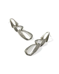 Kira Vintage Silver Statement Earrings