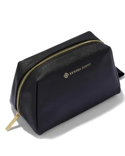 Large Cosmetic Zip Case in Black