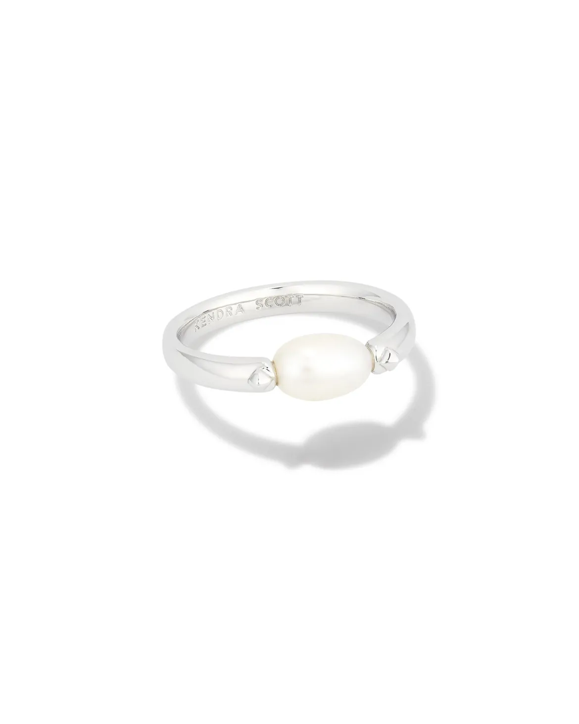 Leighton Silver Pearl Band Ring in Freshwater Cultured Pearl