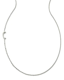 Letter C Inline Initial Necklace in Sterling Silver