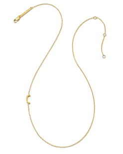 Letter C Inline Initial Necklace in 18k Gold Vermeil