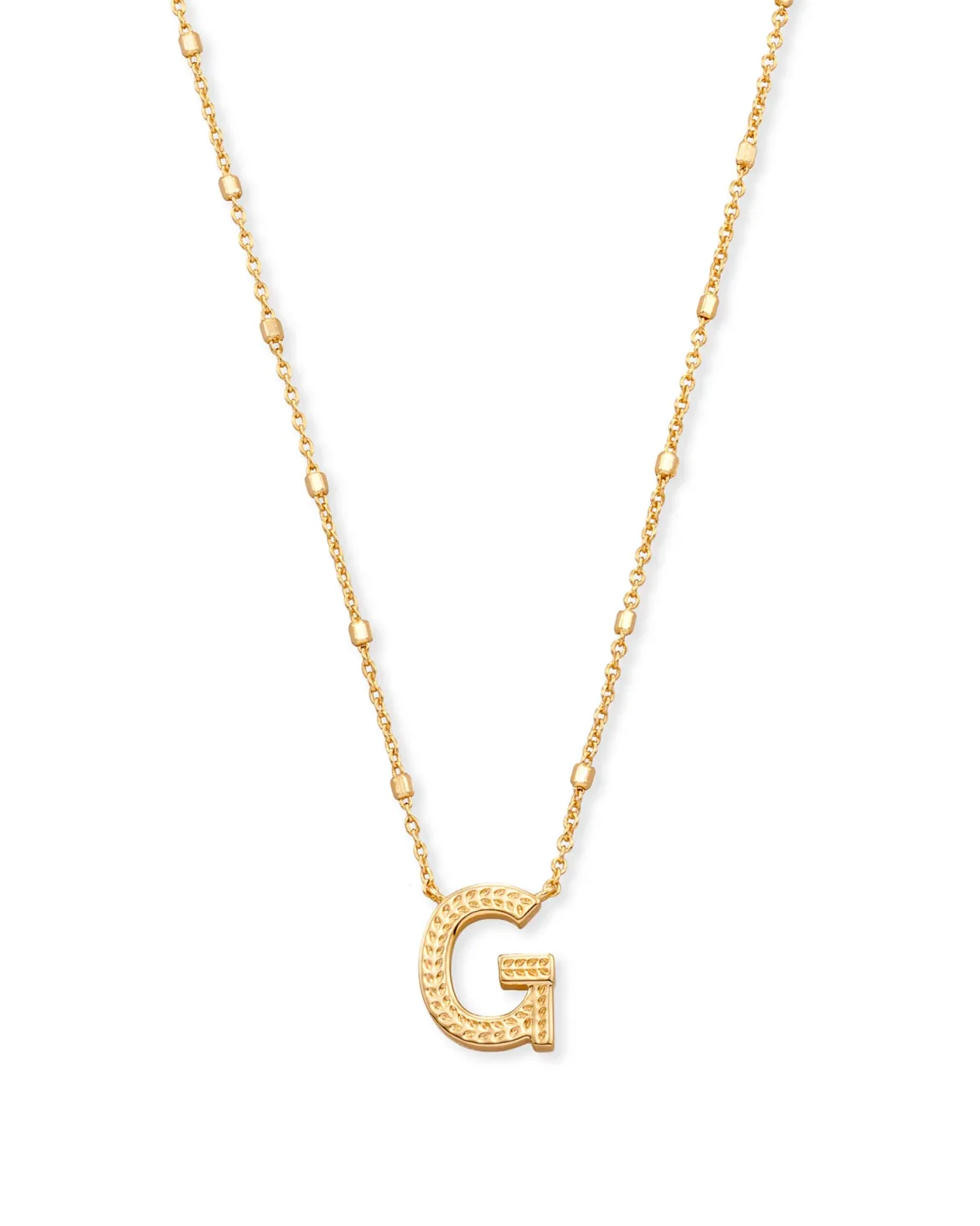 Letter G Pendant Necklace in Gold