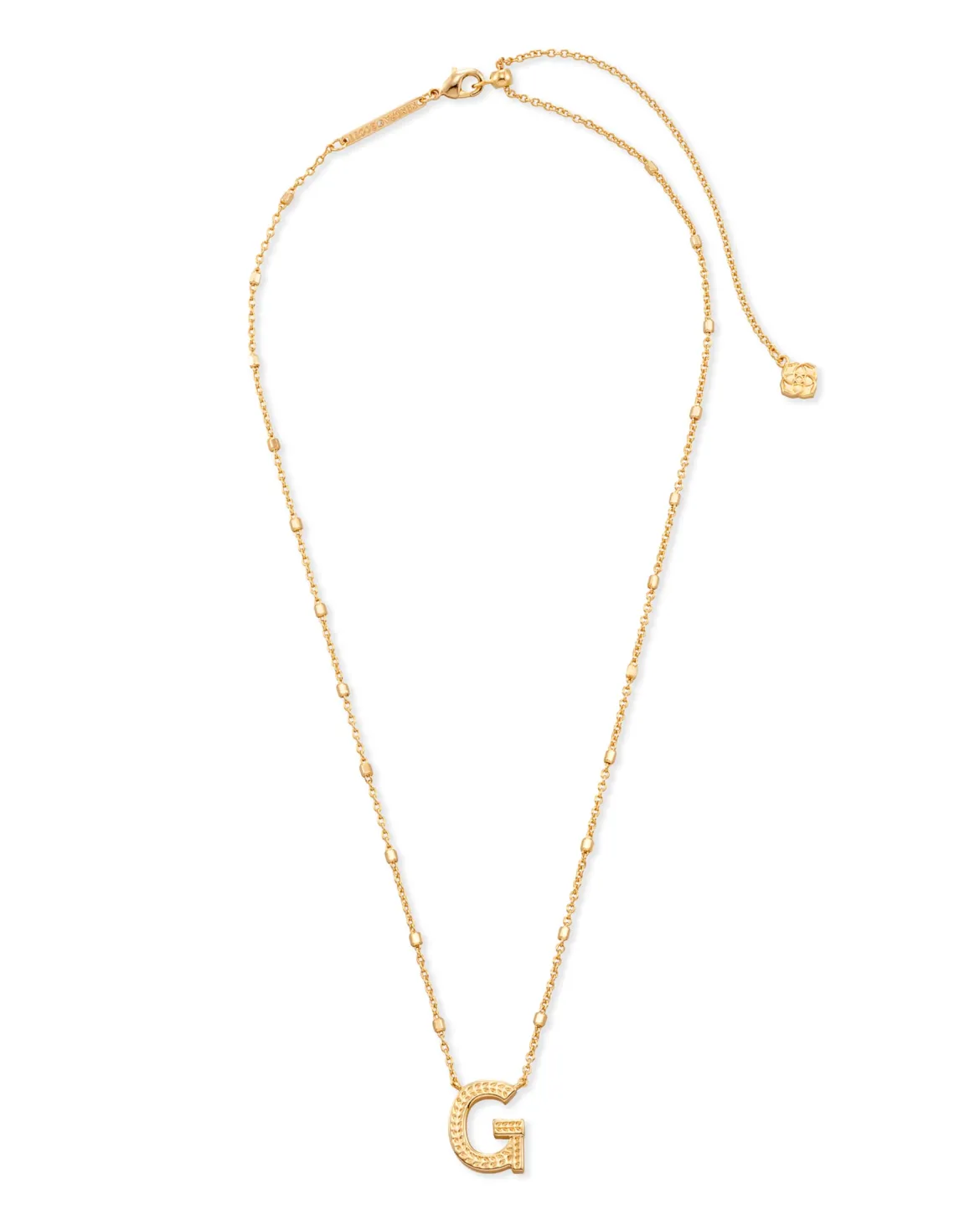Letter G Pendant Necklace in Gold
