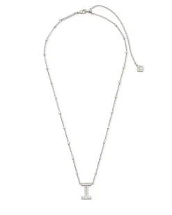 Letter I Pendant Necklace in Silver
