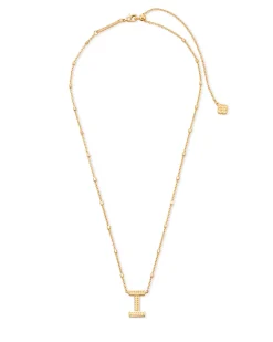 Letter I Pendant Necklace in Gold