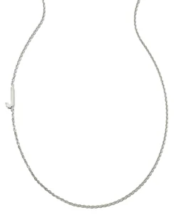 Letter J Inline Initial Necklace in Sterling Silver