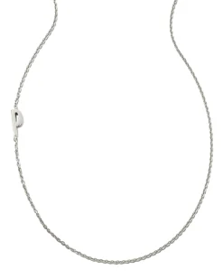 Letter P Inline Initial Necklace in Sterling Silver