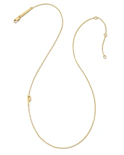 Letter P Inline Initial Necklace in 18k Gold Vermeil