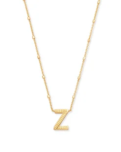 Letter Z Pendant Necklace in Gold