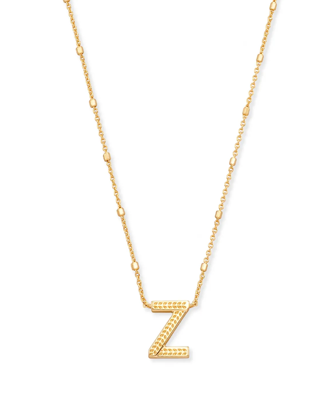Letter Z Pendant Necklace in Gold