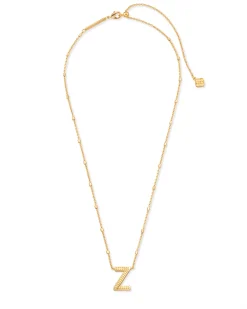 Letter Z Pendant Necklace in Gold