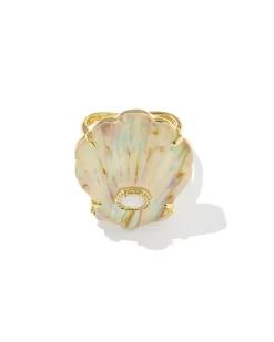 Lucia Shell Gold Cocktail Ring